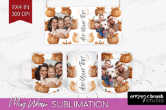 Pumpkun Photo Mug Wrap PNG - Fall Picture Frame Mug Product Image 1