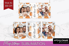 Pumpkun Photo Mug Wrap PNG - Fall Picture Frame Mug Product Image 1
