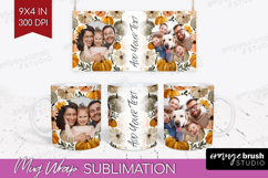 Pumpkun Photo Mug Wrap PNG - Fall Picture Frame Mug Product Image 1