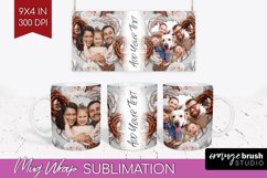 Rose Photo Mug Wrap PNG - Floral Picture Frame Mug Product Image 1