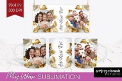 Rose Photo Mug Wrap PNG - Floral Picture Frame Mug Product Image 1