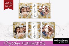 Rose Photo Mug Wrap PNG - Floral Picture Frame Mug Product Image 1