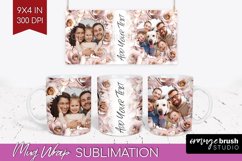 Rose Photo Mug Wrap PNG - Floral Picture Frame Mug Product Image 1