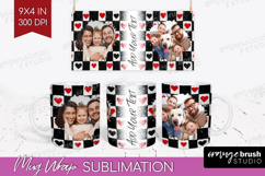 Heart Pattern Photo Mug Wrap PNG - Valentines Day Picture Product Image 1