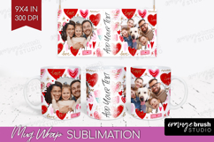 Heart Pattern Photo Mug Wrap PNG - Valentines Day Picture Product Image 1