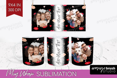 Heart Pattern Photo Mug Wrap PNG - Valentines Day Picture Product Image 1