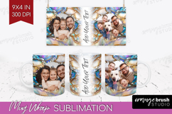 Pearl Photo Mug Wrap PNG - Pearl Texture Picture Frame Mug Product Image 1