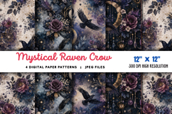 Mystical Raven Crow Junk Journal JPG Product Image 1