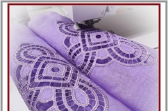 Geometric cutwork embroidery design square two elements Product Image 5