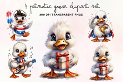 Patriotic Goose Clipart PNG Product Image 1