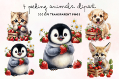 Peeking Animals Clipart PNG Product Image 1