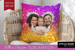 Glitter Photo Pillow PNG - Sparkle Picture Frame Pillow Product Image 1