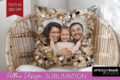 Glitter Photo Pillow PNG - Sparkle Picture Frame Pillow Product Image 1