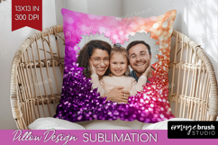 Glitter Photo Pillow PNG - Sparkle Picture Frame Pillow Product Image 1