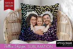 Glitter Photo Pillow PNG - Sparkle Picture Frame Pillow Product Image 1