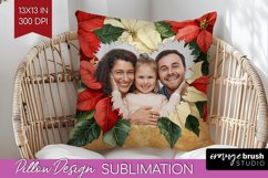 Poinsettia Christmas Photo Pillow PNG - Christmas Poinsettia Product Image 1