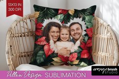Poinsettia Christmas Photo Pillow PNG - Christmas Poinsettia Product Image 1