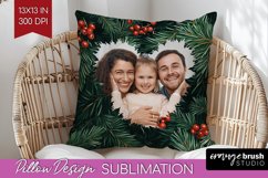 Poinsettia Christmas Photo Pillow PNG - Christmas Poinsettia Product Image 1