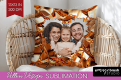 Rose Gold Photo Pillow PNG - Abstract Picture Frame Pillow Product Image 1