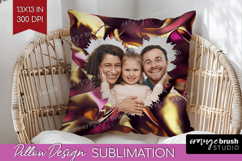 Rose Gold Photo Pillow PNG - Abstract Picture Frame Pillow Product Image 1