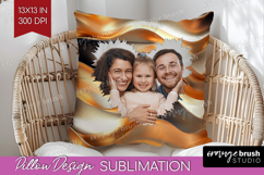Rose Gold Photo Pillow PNG - Abstract Picture Frame Pillow Product Image 1