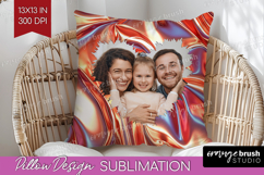 Rose Gold Photo Pillow PNG - Abstract Picture Frame Pillow Product Image 1