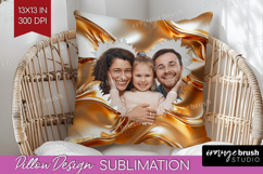 Rose Gold Photo Pillow PNG - Abstract Picture Frame Pillow Product Image 1