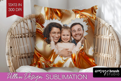 Rose Gold Photo Pillow PNG - Abstract Picture Frame Pillow Product Image 1