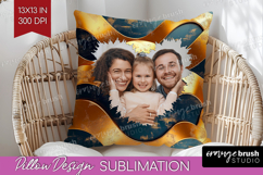 Rose Gold Photo Pillow PNG - Abstract Picture Frame Pillow Product Image 1