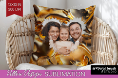Rose Gold Photo Pillow PNG - Abstract Picture Frame Pillow Product Image 1