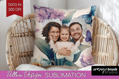 Floral Photo Pillow PNG - Sping Flowers Picture Frame Pillow Product Image 1