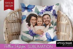 Floral Photo Pillow PNG - Sping Flowers Picture Frame Pillow Product Image 1