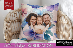 Floral Photo Pillow PNG - Sping Flowers Picture Frame Pillow Product Image 1