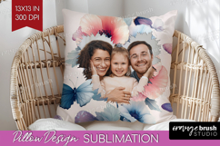 Floral Photo Pillow PNG - Sping Flowers Picture Frame Pillow Product Image 1