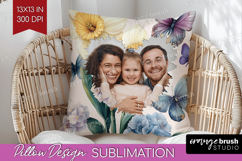 Floral Photo Pillow PNG - Sping Flowers Picture Frame Pillow Product Image 1