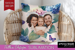 Floral Photo Pillow PNG - Sping Flowers Picture Frame Pillow Product Image 1