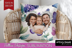 Floral Photo Pillow PNG - Sping Flowers Picture Frame Pillow Product Image 1