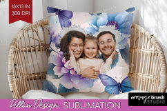 Floral Photo Pillow PNG - Sping Flowers Picture Frame Pillow Product Image 1