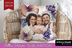 Floral Photo Pillow PNG - Sping Flowers Picture Frame Pillow Product Image 1