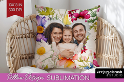 Spring Photo Pillow PNG - Flowers Picture Frame Pillow Cover Product Image 1