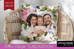 Spring Photo Pillow PNG - Flowers Picture Frame Pillow Cover Product Image 1