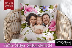 Spring Photo Pillow PNG - Flowers Picture Frame Pillow Cover Product Image 1