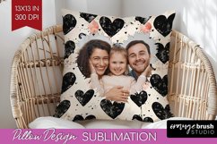 Valentines Day Photo Pillow PNG - Heart Picture Frame Pillow Product Image 1