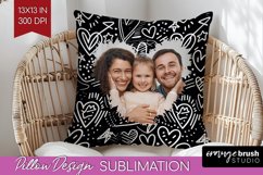 Valentines Day Photo Pillow PNG - Heart Picture Frame Pillow Product Image 1