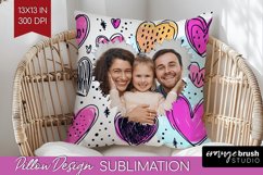 Valentines Day Photo Pillow PNG - Heart Picture Frame Pillow Product Image 1