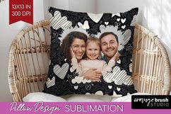 Valentines Day Photo Pillow PNG - Heart Picture Frame Pillow Product Image 1