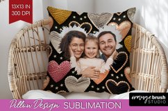 Valentines Day Photo Pillow PNG - Heart Picture Frame Pillow Product Image 1
