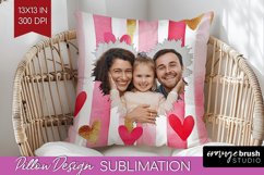 Valentines Day Photo Pillow PNG - Heart Picture Frame Pillow Product Image 1