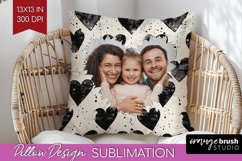 Valentines Day Photo Pillow PNG - Heart Picture Frame Pillow Product Image 1
