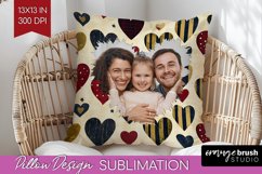 Valentines Day Photo Pillow PNG - Heart Picture Frame Pillow Product Image 1